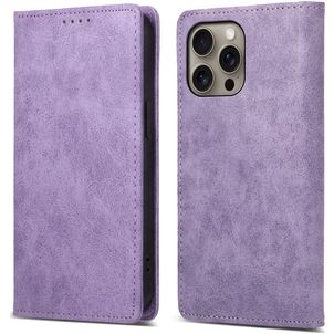 Mobigear Wallet Housse iPhone 16 Pro Max Etui Porte-Monnaie - Violet