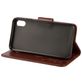 Mobigear Flowers Housse iPhone XR Etui Porte-Monnaie - Marron