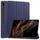 Mobigear Tri-Fold Gel Samsung Galaxy Tab S9 Ultra TPU / Similicuir Étui + Porte-stylet - Bleu foncé