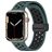 Mobigear Sport Plus Mag Bracelet Silicone Apple Watch Fermeture magnétique - 42/41/40/38 mm - Noir / Vert