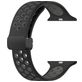 Mobigear Sport Plus Mag Bracelet Silicone Apple Watch Fermeture magnétique - 42/41/40/38 mm - Noir / Gris