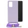 Mobilize Lanyard Gelly Samsung Galaxy A33 Coque avec cordon en TPU Souple - Pastel Purple