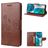 Mobigear Flowers Housse Motorola Moto G52 Etui Porte-Monnaie - Marron