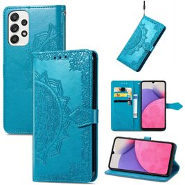 Mobigear Mandala Housse Samsung Galaxy A33 Etui Porte-Monnaie - Bleu