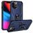 Mobigear Armor Ring Coque iPhone 14 Pro Max Coque arrière Rigide Anti-Chocs avec Anneau-Support - Bleu