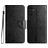 Mobigear Flowers Housse Samsung Galaxy A36 Etui Porte-Monnaie - Noir