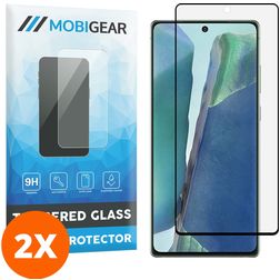 Mobigear Curved Samsung Galaxy Note 20 Verre trempé Protection d'écran - Compatible Coque - Noir (Lot de 2)