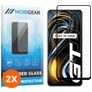 Mobigear Premium Realme GT Verre trempé Protection d'écran - Compatible Coque - Noir (Lot de 2)