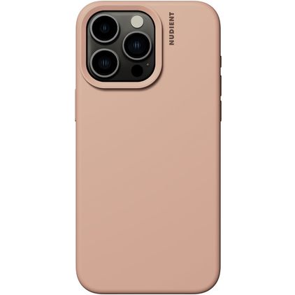 Nudient Base iPhone 15 Pro Max Silicone Coque arrière - Peach Orange