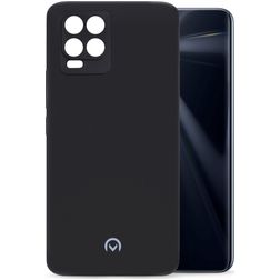 Mobilize Rubber Gelly Coque Realme 8 Coque arrière en TPU Souple - Matt Black