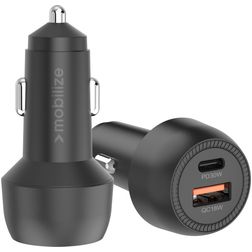 Mobilize Double USB / USB-C Chargeur voiture Sans câble Power Delivery 48W - Noir