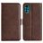 Mobigear Slim Magnet Housse Motorola Moto G22 Etui Porte-Monnaie - Marron