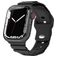 Mobigear Sport Armor Bracelet Silicone Apple Watch Fermeture à clou et passant - 49/46/45/44 mm - Noir