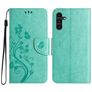 Mobigear Flowers Housse Samsung Galaxy A36 Etui Porte-Monnaie - Vert