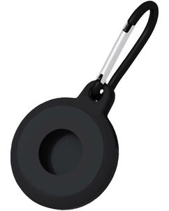 Mobigear Circle Key Coque Apple AirTag Porte-clés en en TPU Souple - Noir