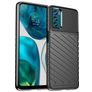 Mobigear Groove Coque Motorola Moto G42 Coque arrière en TPU Souple - Noir