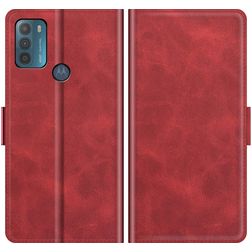 Mobigear Slim Magnet Motorola Moto G50 Étui Portefeuille - Rouge