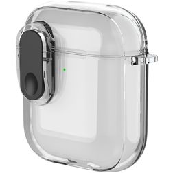 Mobigear Crystal Clip Coque Apple AirPods 2 Coque Rigide - Transparent / Noir