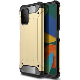 Mobigear Outdoor Coque Samsung Galaxy A03s Coque arrière Rigide Anti-Chocs - Or