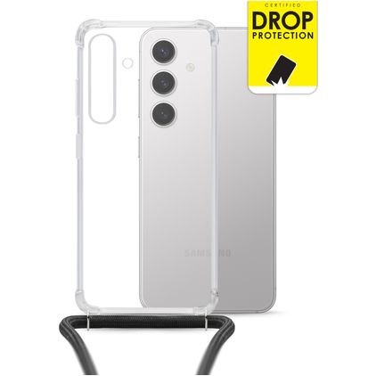 My Style Loop Transparent Samsung Galaxy S24 FE TPU souple Coque avec cordon - Transparent