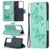 Mobigear Butterfly Housse Samsung Galaxy S21 Ultra Etui Porte-Monnaie - Turquoise