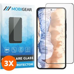 Mobigear Premium Samsung Galaxy S23 Plus Verre trempé Protection d'écran - Compatible Coque - Noir (Lot de 3)