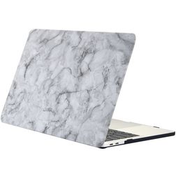 Mobigear Marble MacBook 12 Pouces (2015-2017) Coque - Blanc / Gris - Model A1534