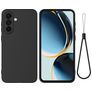 Mobigear Rubber Touch Coque Samsung Galaxy A56 Coque arrière en Silicone - Noir