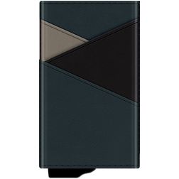 Valenta Snap - Porte Cartes en en Cuir véritable - 9 Cartes - Bleu