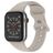 Mobigear Sport Dual Bracelet Silicone pour Apple Watch Fermeture à clou et passant - 49/46/45/44 mm - Taupe