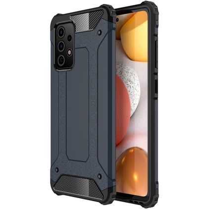 Mobigear Outdoor Coque Samsung Galaxy A52 Coque arrière Rigide Anti-Chocs - Bleu Marin