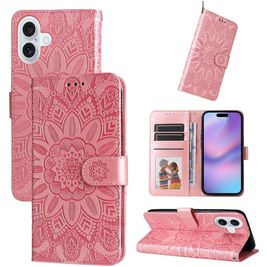 Mobigear Sunflower Housse iPhone 17 Etui Porte-Monnaie - Rose