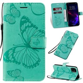 Mobigear Butterfly Housse iPhone 11 Etui Porte-Monnaie - Turquoise