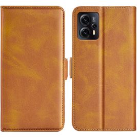 Mobigear Slim Magnet Housse Motorola Moto E13 Etui Porte-Monnaie - Cognac