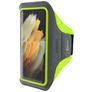 Mobiparts Comfort Fit Brassard Téléphone Samsung Galaxy S21 Ultra Brassard Coque de Sport en Neoprène - Neon Green
