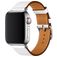 Mobigear Torino Bracelet Cuir Apple Watch Fermeture boucle ardillon - 49/46/45/44 mm - Blanc