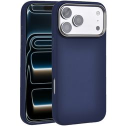 Valenta Silk iPhone 18 Pro Silicone MagSafe Coque arrière Antichoc - Bleu foncé