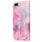 Mobigear Marble Housse iPhone 8 Plus Etui Porte-Monnaie - Rose