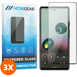 Mobigear Premium Google Pixel 7a Verre trempé Protection d'écran - Compatible Coque - Noir (Lot de 3)