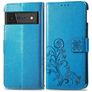 Mobigear Clover Housse Google Pixel 6 Pro Etui Porte-Monnaie - Bleu