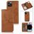 Mobigear Wallet Housse iPhone 15 Pro Etui avec Coque Détachable Porte-Monnaie - Marron