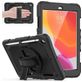 Mobigear SureGrip Xtreme Coque iPad 9 (2021) Coque Arrière Rigide Antichoc + Porte-crayon + Bandoulière + Support Amovible - Noir