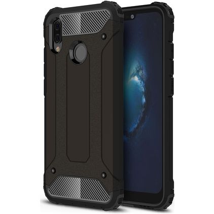Mobigear Outdoor Coque Huawei P20 Lite (2018) Coque arrière Rigide Anti-Chocs - Noir