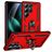 Mobigear Armor ring Coque Samsung Galaxy S25 Ultra Coque arrière Rigide Anti-Chocs avec Anneau-Support - Rouge