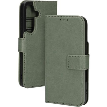 Mobiparts Classic Wallet Samsung Galaxy S25 MagSafe Étui - Stone Green