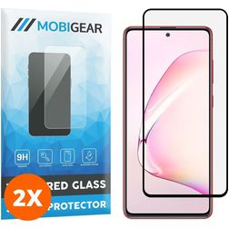 Mobigear Premium Samsung Galaxy Note 10 Lite Verre trempé Protection d'écran - Compatible Coque - Noir (Lot de 2)