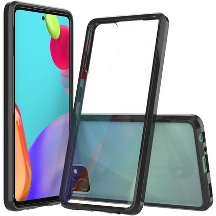Mobigear Crystal Coque Samsung Galaxy A52 Coque arrière Rigide - Transparent / Noir