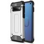 Mobigear Outdoor Coque Samsung Galaxy S10 Coque arrière Rigide Anti-Chocs - Argent