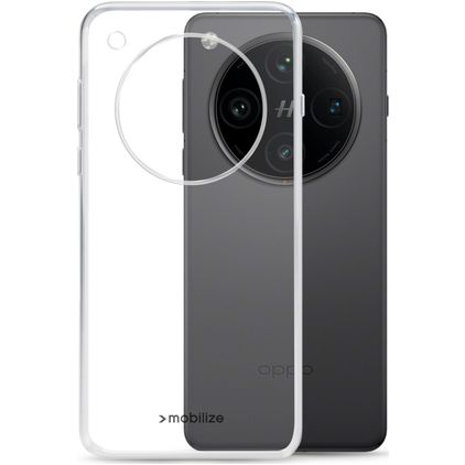 Mobilize Gelly Coque Transparente OPPO Find X8 Pro Coque arrière en TPU Souple - Transparent