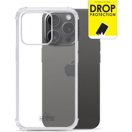 My Style Protective Flex Coque Transparente iPhone 15 Pro Coque arrière en TPU Souple Anti-Chocs - Transparent